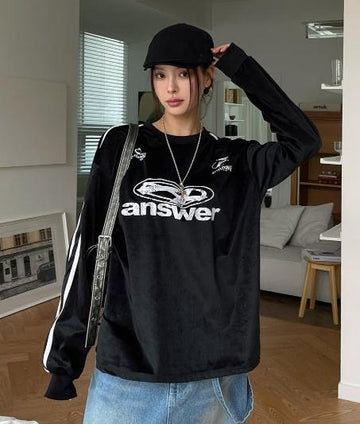 Aensseo Velvet Track Over Tee